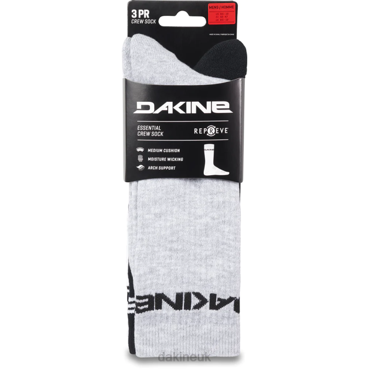 Essential Sock-3Pk Dakine Men White N882P596 Accessory