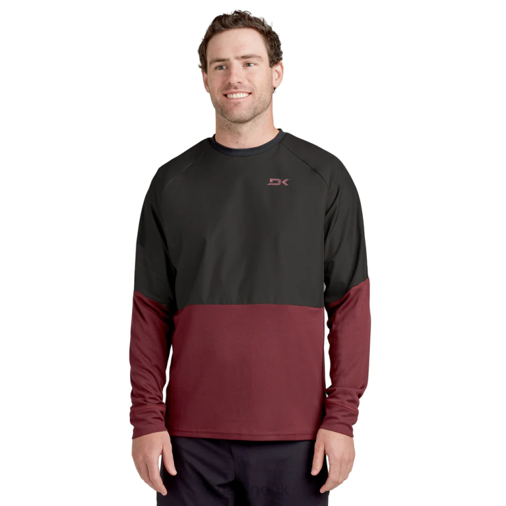 Darkside Long Sleeve Jersey Dakine Men Maroon Landing N882P158 Clothing