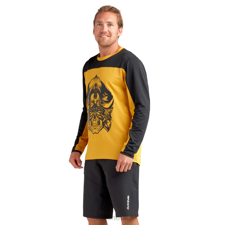 Syncline Long Sleeve Bike Jersey Dakine Men Solstice Gold N882P148 Clothing