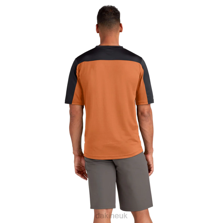 Syncline Short Sleeve Bike Jersey Dakine Men Papaya Orange Glean Wolf N882P134 Clothing