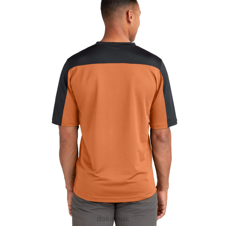 Syncline Short Sleeve Bike Jersey Dakine Men Papaya Orange Glean Wolf N882P134 Clothing