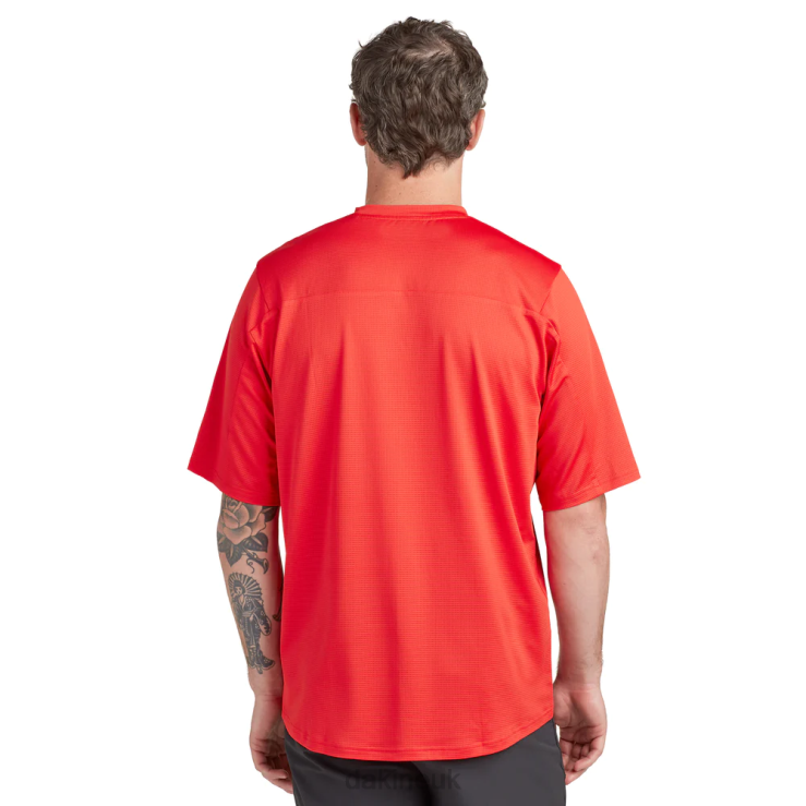 Syncline Short Sleeve Bike Jersey Dakine Men Rippin Red N882P133 Clothing