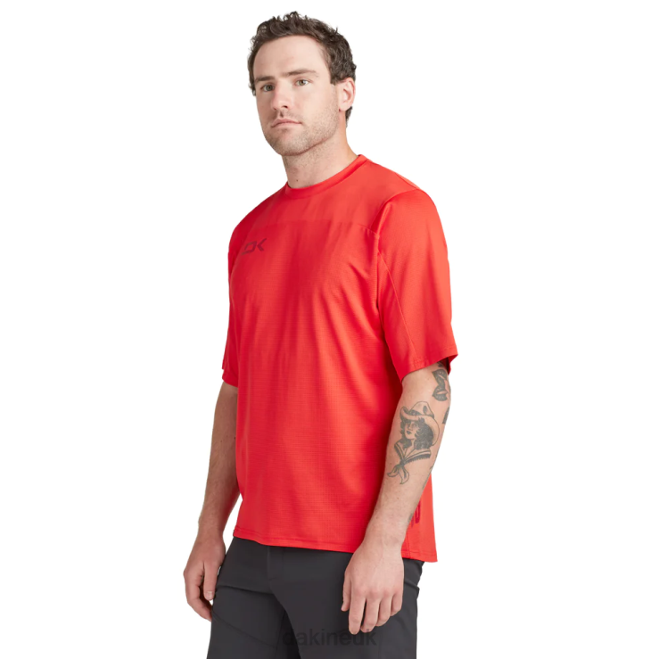 Syncline Short Sleeve Bike Jersey Dakine Men Rippin Red N882P133 Clothing