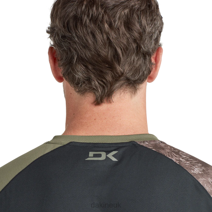 Thrillium Long Sleeve Bike Jersey Dakine Men Black/Canopee Green & Hasher Print N882P154 Clothing