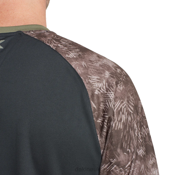 Thrillium Long Sleeve Bike Jersey Dakine Men Black/Canopee Green & Hasher Print N882P154 Clothing