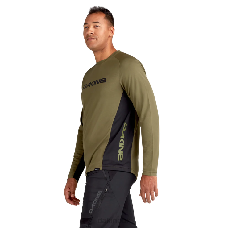 Thrillium Long Sleeve Bike Jersey Dakine Men Olive N882P153 Clothing