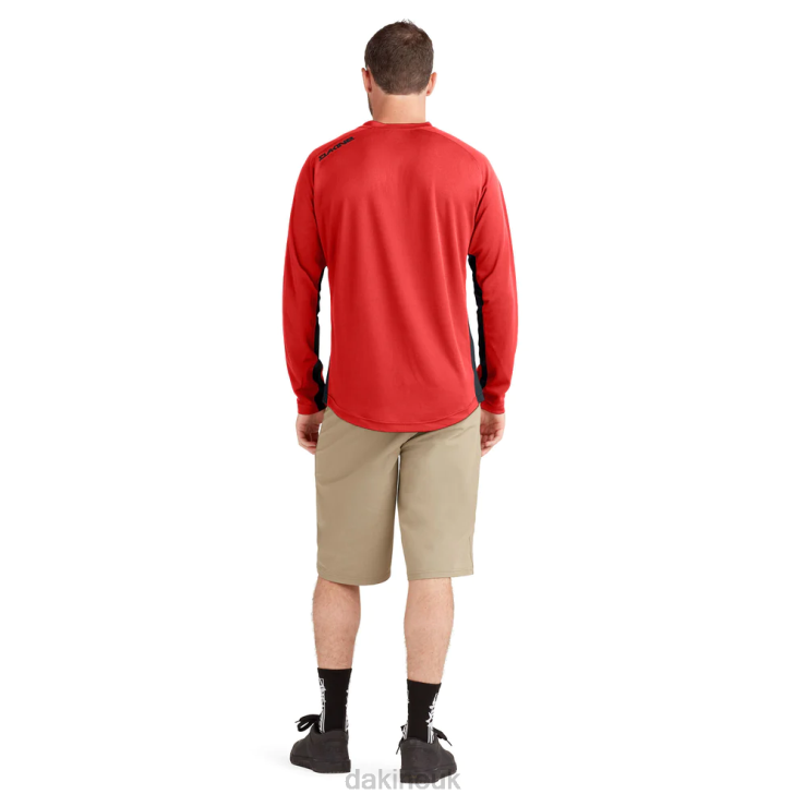 Thrillium Long Sleeve Bike Jersey Dakine Men Safety Red N882P151 Clothing