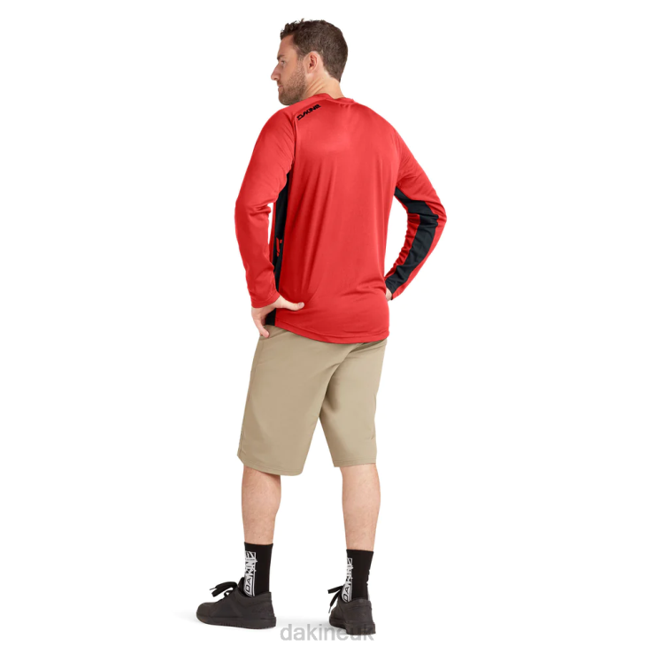 Thrillium Long Sleeve Bike Jersey Dakine Men Safety Red N882P151 Clothing