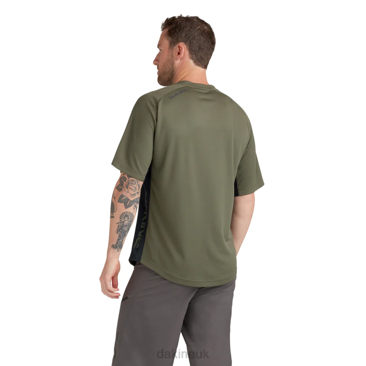 Thrillium Short Sleeve Bike Jersey Dakine Men Peat Green N882P165 Clothing