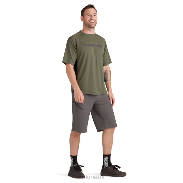 Thrillium Short Sleeve Bike Jersey Dakine Men Peat Green N882P165 Clothing