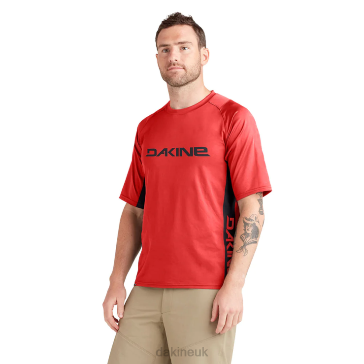 Thrillium Short Sleeve Bike Jersey Dakine Men Safety Red N882P167 Clothing