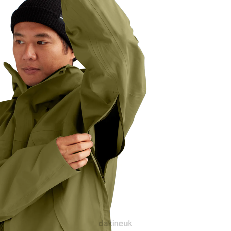 Sender Stretch 3L Jacket Dakine Men Earth Green N882P13 Clothing
