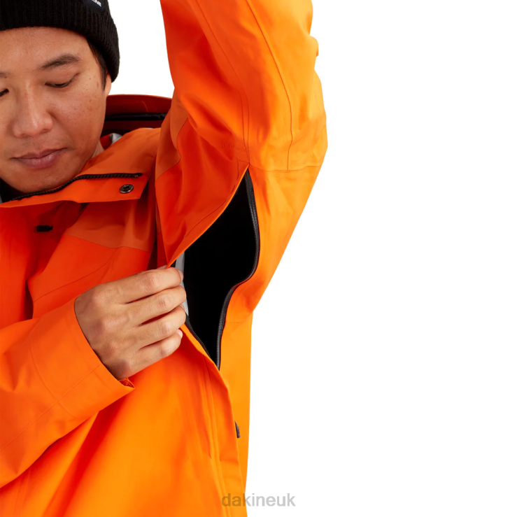 Stoker Gore-Tex 3L Jacket Dakine Men Flame Orange N882P1 Clothing