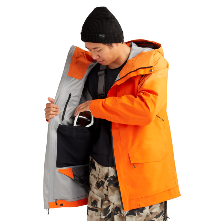 Stoker Gore-Tex 3L Jacket Dakine Men Flame Orange N882P1 Clothing