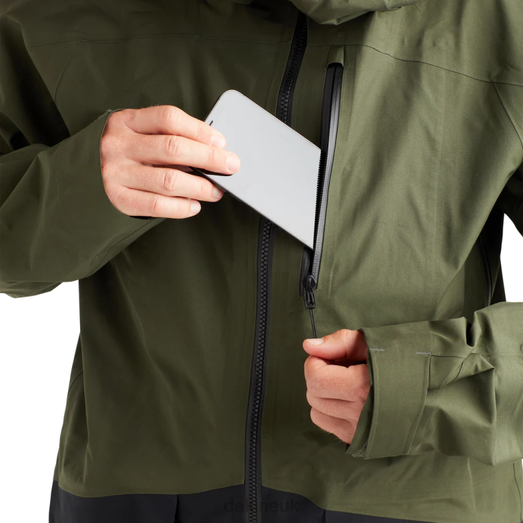 Stoker Gore-Tex 3L Jacket Dakine Men Peat Green N882P4 Clothing