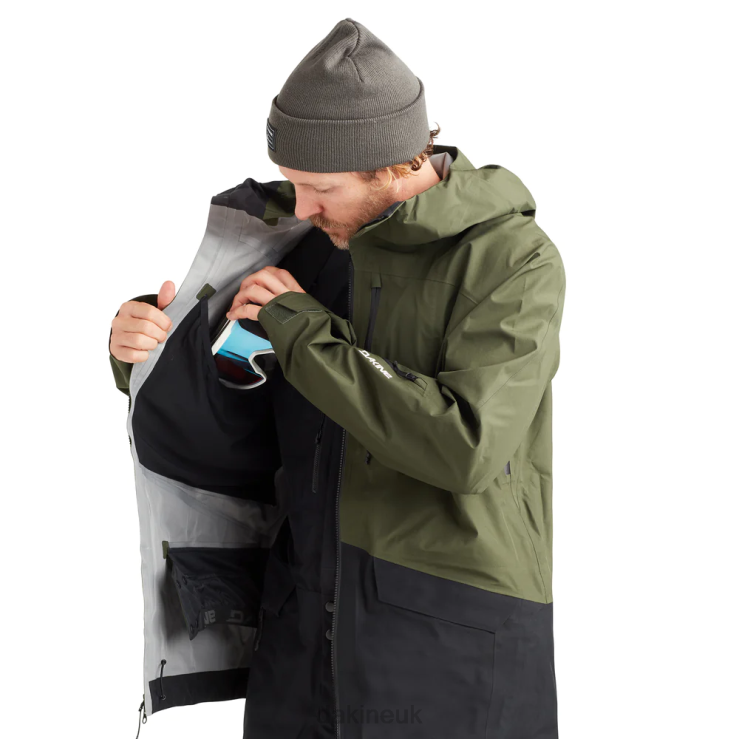 Stoker Gore-Tex 3L Jacket Dakine Men Peat Green N882P4 Clothing