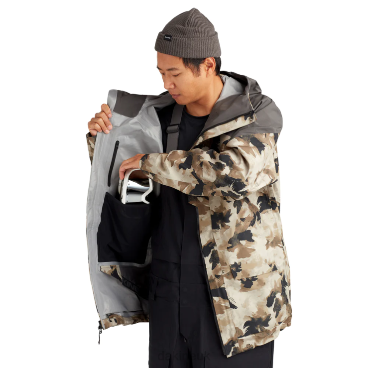 Stoker Gore-Tex 3L Jacket Dakine Men Terrain Camo N882P3 Clothing