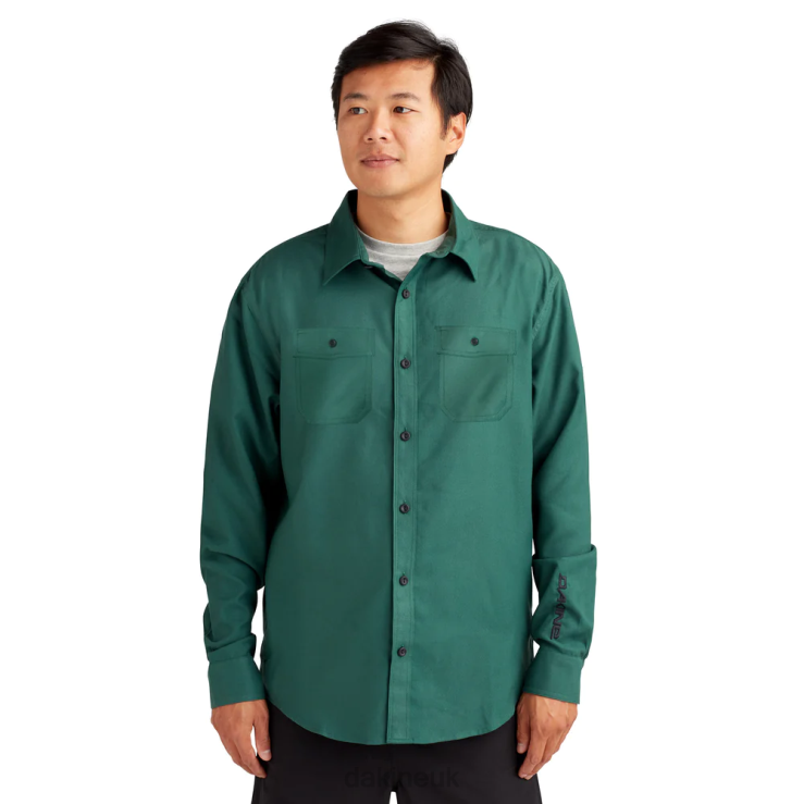 Charger Flannel Shirt Dakine Men Fir Green N882P58 Clothing