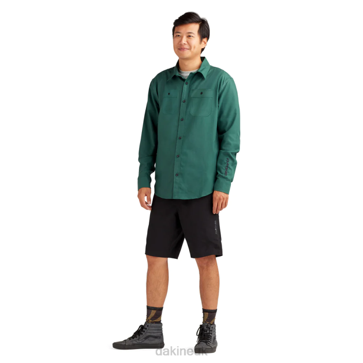 Charger Flannel Shirt Dakine Men Fir Green N882P58 Clothing
