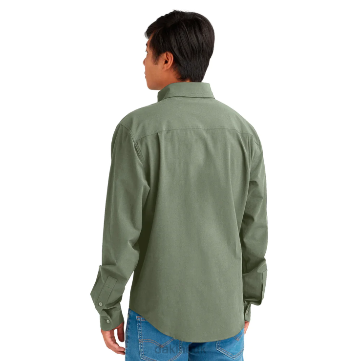 Leeward Button Down Long Sleeve Shirt Dakine Men Peat Green N882P66 Clothing