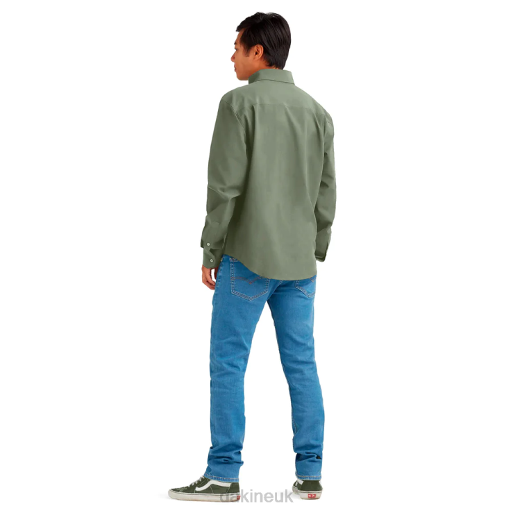Leeward Button Down Long Sleeve Shirt Dakine Men Peat Green N882P66 Clothing