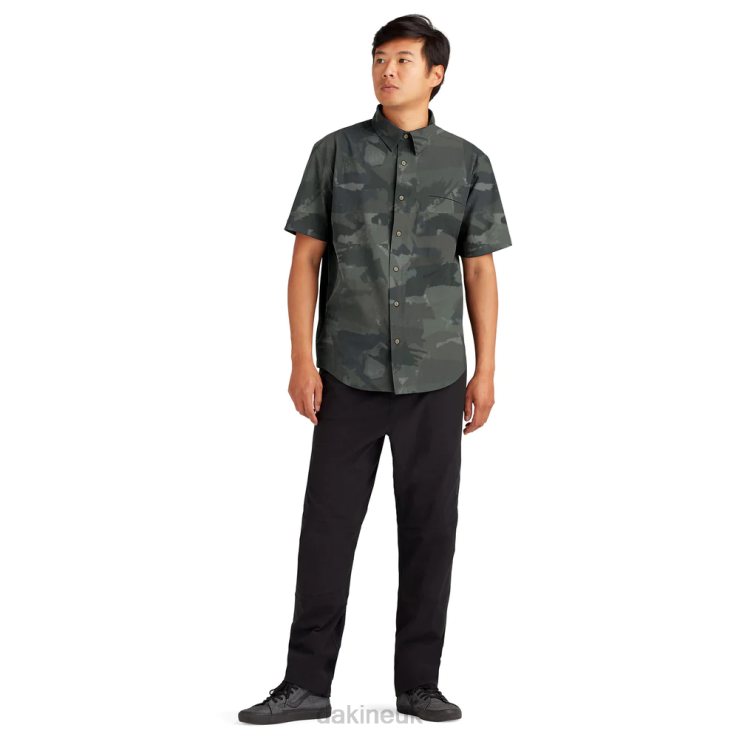 Leeward Button Down Short Sleeve Shirt Dakine Men Apex Camo N882P64 Clothing