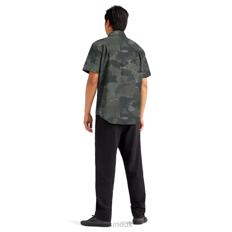 Leeward Button Down Short Sleeve Shirt Dakine Men Apex Camo N882P64 Clothing