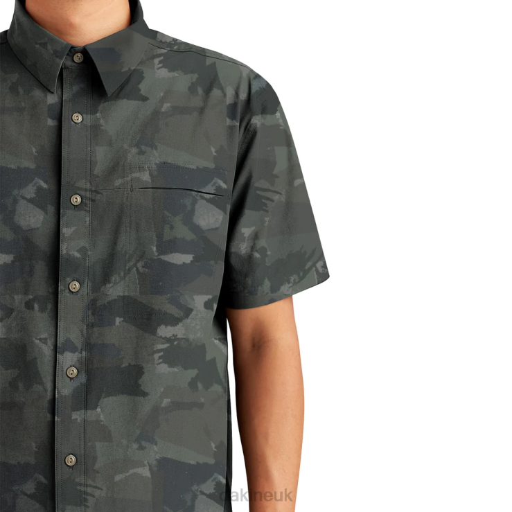 Leeward Button Down Short Sleeve Shirt Dakine Men Apex Camo N882P64 Clothing