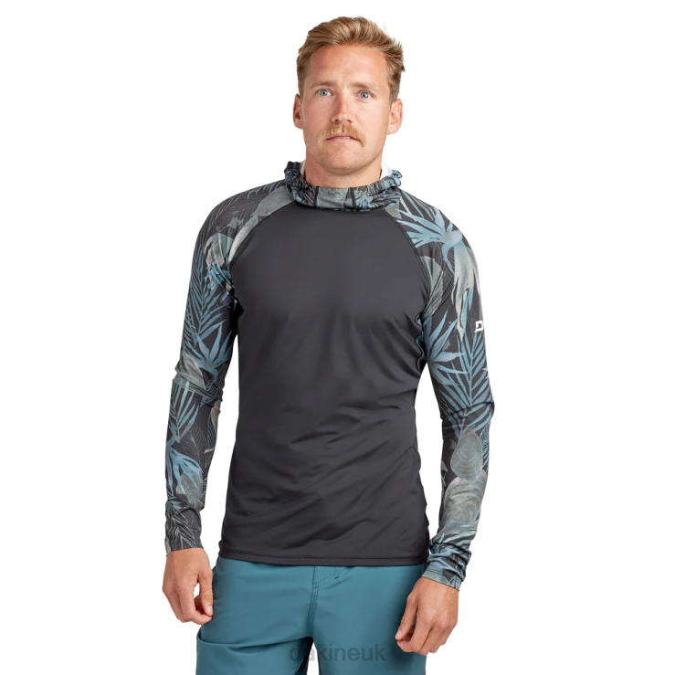HD Snug Fit Long Sleeve Rashguard Hoodie Dakine Men Nahele Print N882P234 Clothing