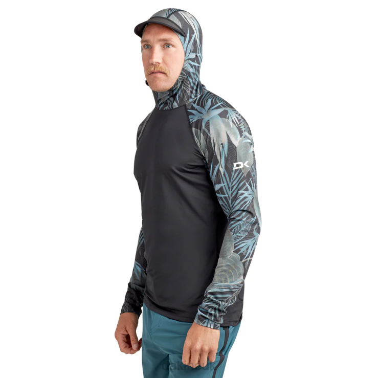 HD Snug Fit Long Sleeve Rashguard Hoodie Dakine Men Nahele Print N882P234 Clothing