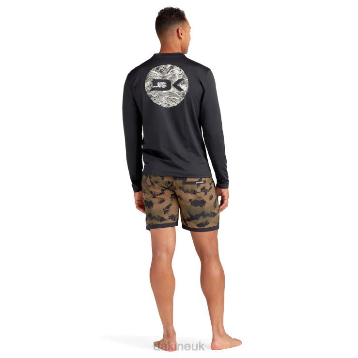 Mission Loose Fit Long Sleeve Rashguard Crew Dakine Men Black N882P244 Clothing