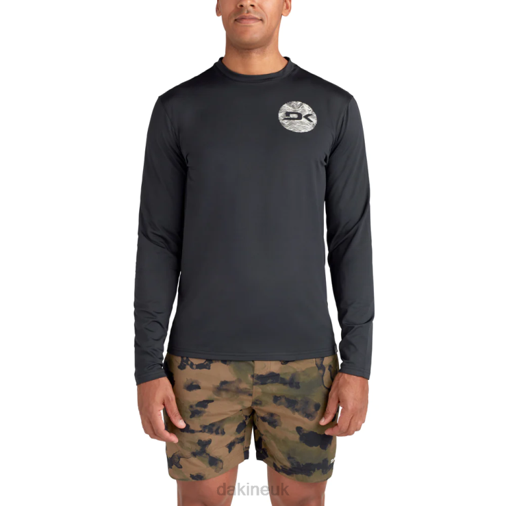 Mission Loose Fit Long Sleeve Rashguard Crew Dakine Men Black N882P244 Clothing