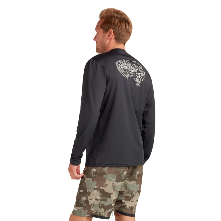 Mission Loose Fit Long Sleeve Rashguard Crew Dakine Men Black N882P244 Clothing