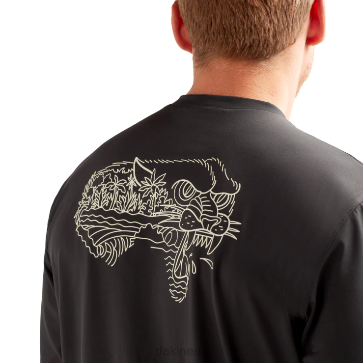 Mission Loose Fit Long Sleeve Rashguard Crew Dakine Men Black N882P244 Clothing