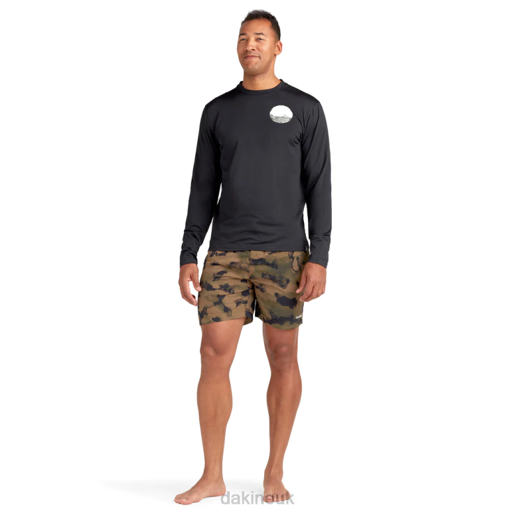 Mission Loose Fit Long Sleeve Rashguard Crew Dakine Men Black - S21 N882P242 Clothing