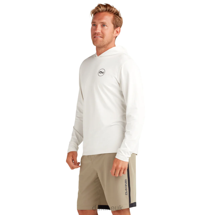 Mission Loose Fit Long Sleeve Rashguard Hoodie Dakine Men Surf White N882P249 Clothing