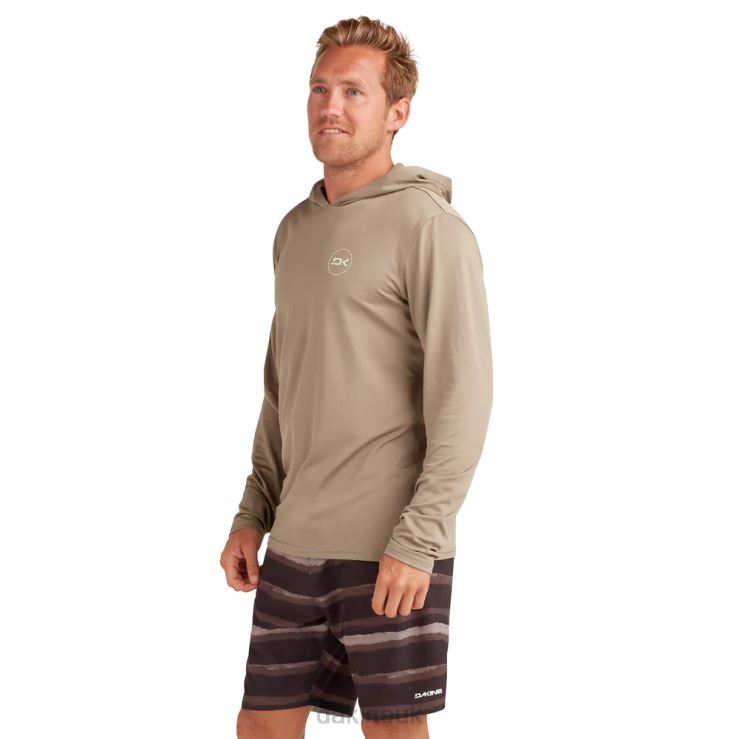 Mission Loose Fit Long Sleeve Rashguard Hoodie Dakine Men Terra Khaki N882P250 Clothing