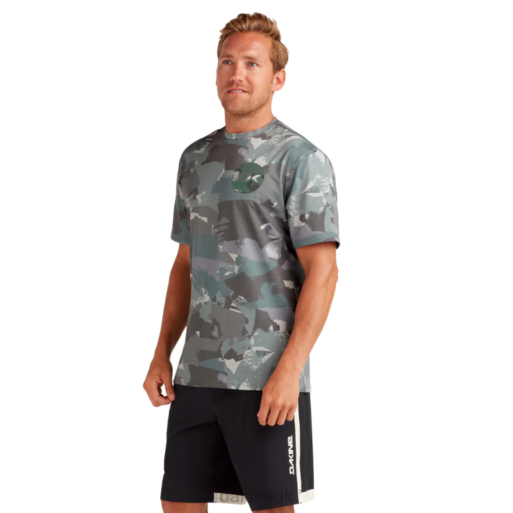 Mission Loose Fit Short Sleeve Rashguard Crew Dakine Men Apex Camo Small N882P248 Clothing