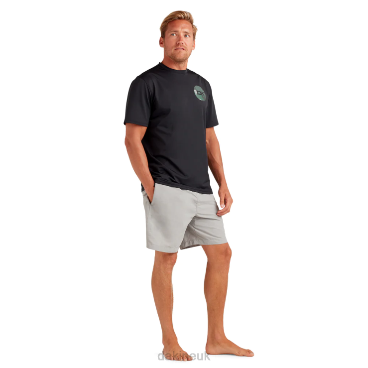 Mission Loose Fit Short Sleeve Rashguard Crew Dakine Men Black/Apex Camo N882P247 Clothing