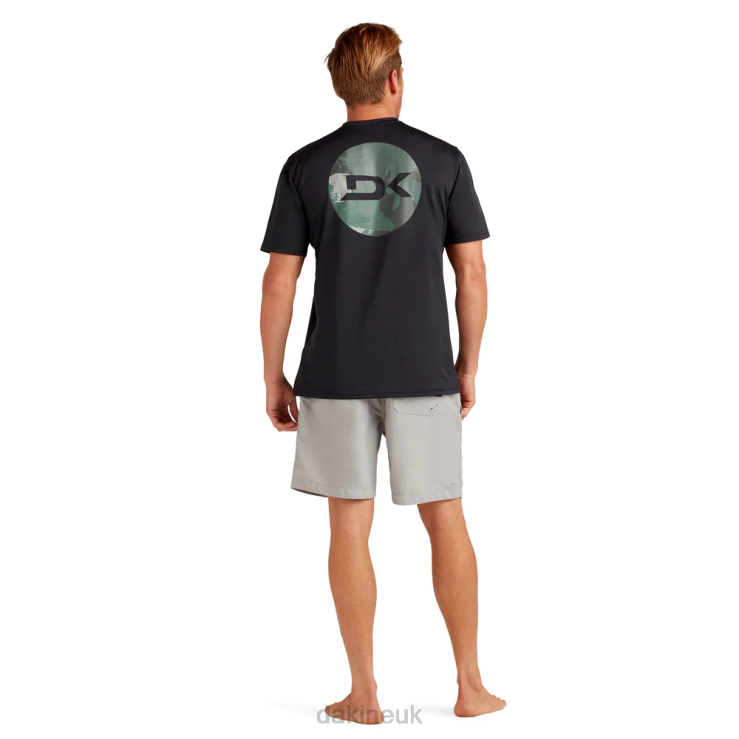 Mission Loose Fit Short Sleeve Rashguard Crew Dakine Men Black/Apex Camo N882P247 Clothing