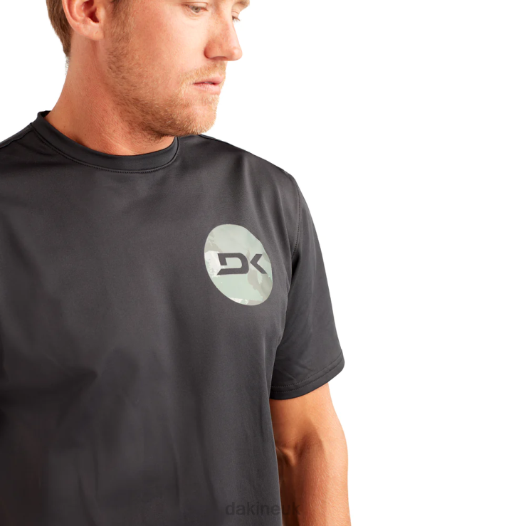 Mission Loose Fit Short Sleeve Rashguard Crew Dakine Men Black/Apex Camo N882P247 Clothing