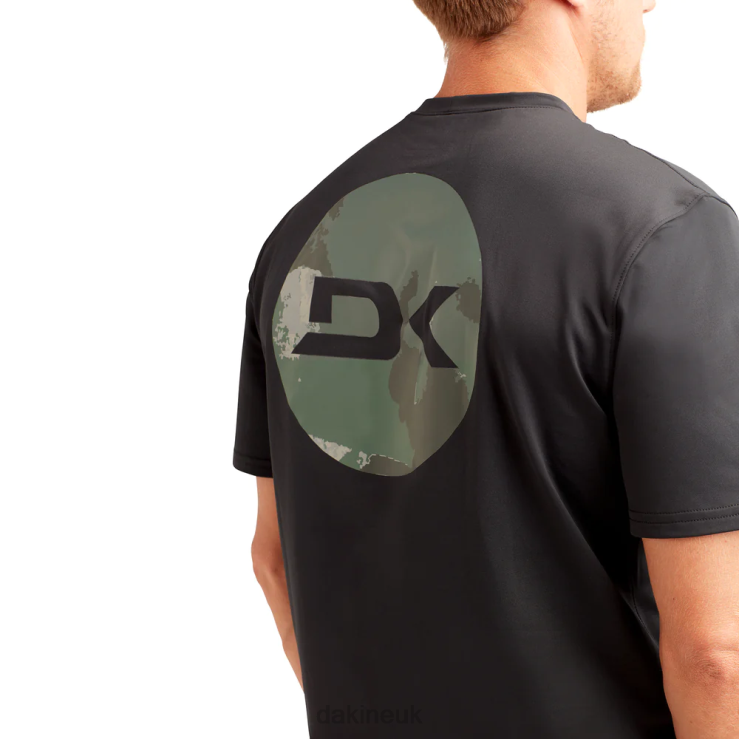 Mission Loose Fit Short Sleeve Rashguard Crew Dakine Men Black/Apex Camo N882P247 Clothing