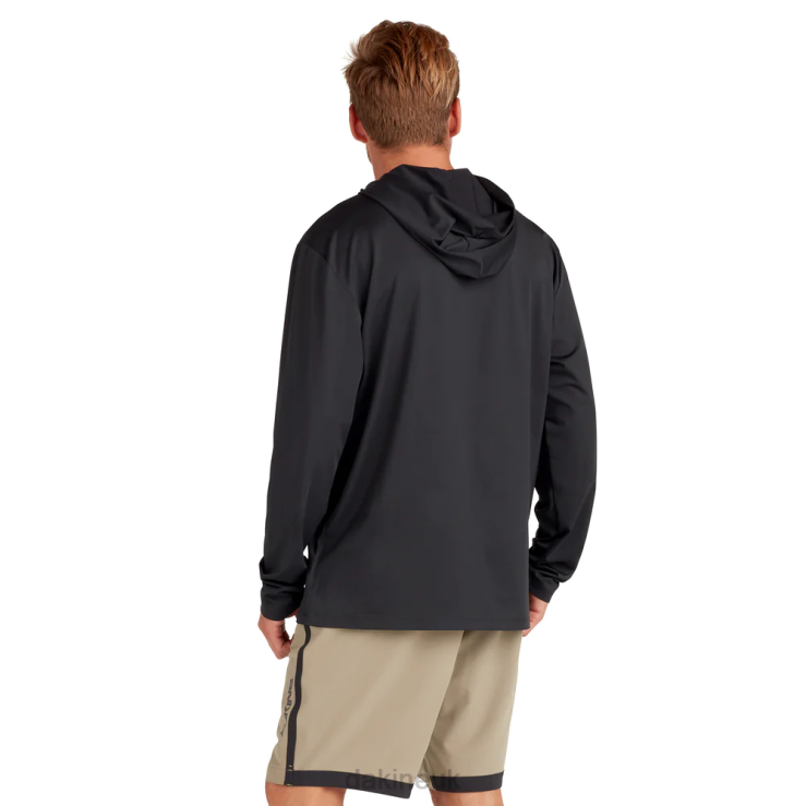 Roots Loose Fit Long Sleeve Rashguard Dakine Men Black/Surf Wht N882P231 Clothing