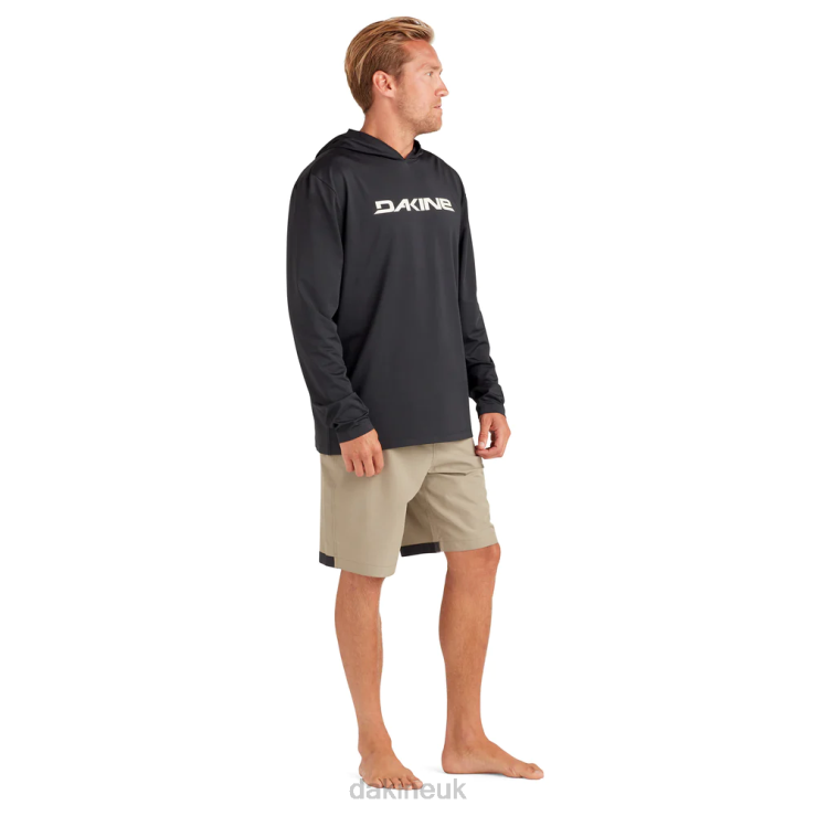 Roots Loose Fit Long Sleeve Rashguard Dakine Men Black/Surf Wht N882P231 Clothing