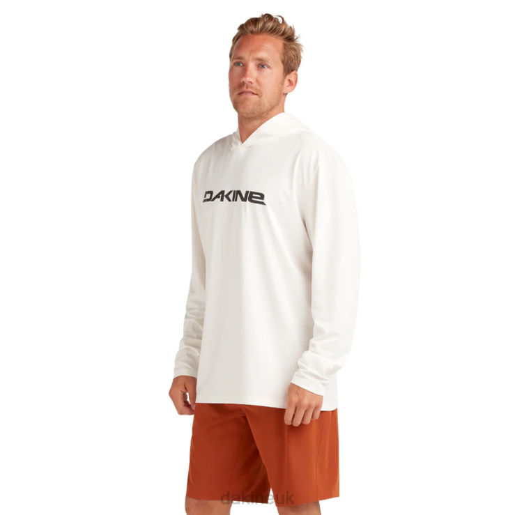 Roots Loose Fit Long Sleeve Rashguard Dakine Men Surf White N882P232 Clothing