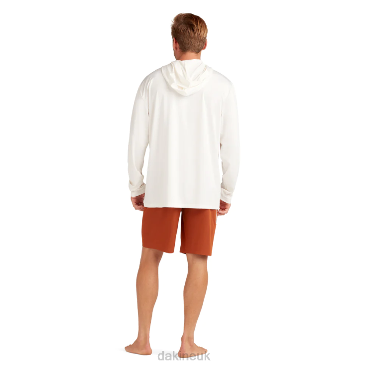 Roots Loose Fit Long Sleeve Rashguard Dakine Men Surf White N882P232 Clothing