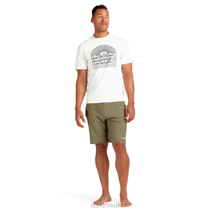 Roots Loose Fit Short Sleeve Rashguard Crew Dakine Men Surf White N882P240 Clothing