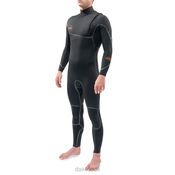 Cyclone Zip Free Full Wetsuit 4/3mm Dakine Men Black - 21 N882P86 Clothing