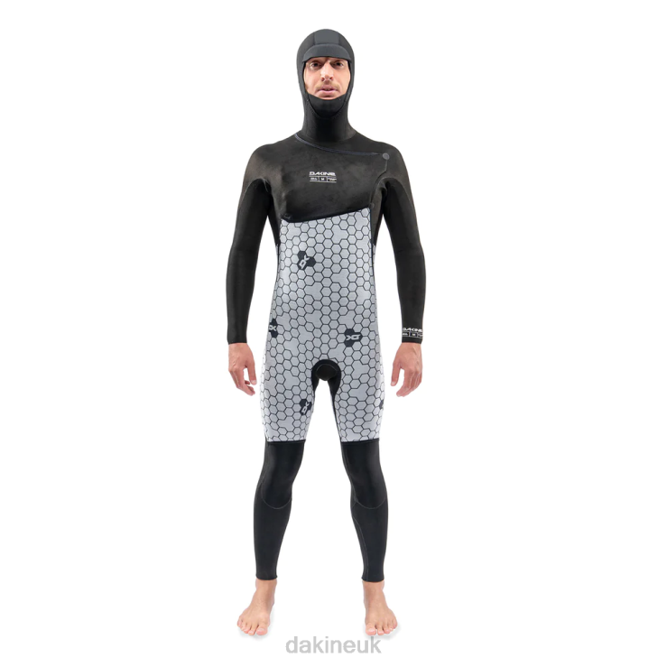 Mission Chest Zip Hooded Wetsuit 6/5/4mm Dakine Men Black - 21 N882P93 Clothing
