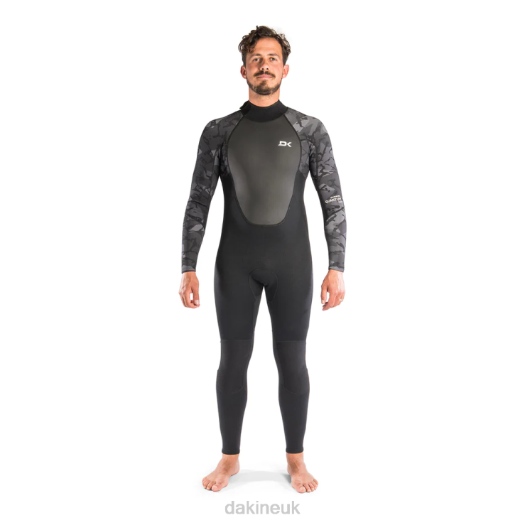 Quantum Back Zip Full Wetsuit 3/2mm F/L Dakine Men Black Camo/White N882P112 Clothing